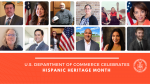 Graphic of Commerce employees in honor of Hispanic Heritage Month.