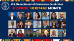 Collage of Commerce Department employees featured for Hispanic Heritage Month, 2022