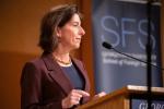 U.S. Secretary of Commerce Gina Raimondo delivers speech at Georgetown University’s School of Foreign Service. 