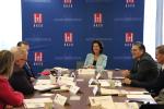 Commerce Secretary Gina Raimondo participated in a roundtable discussion with National Hispanic-Serving Institutions (HSIs) 